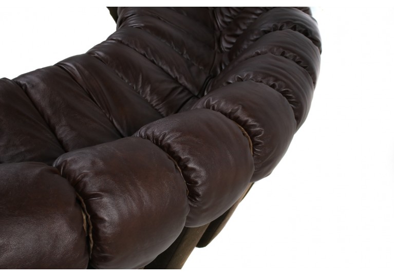 70er De Sede Sofa, Tatzelwurm, Non Stop Sofa, Ueli Berger, Schweiz, Ledersofa, 60er