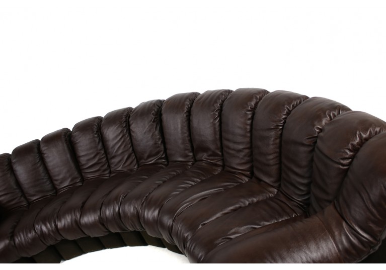 70er De Sede Sofa, Tatzelwurm, Non Stop Sofa, Ueli Berger, Schweiz, Ledersofa, 60er