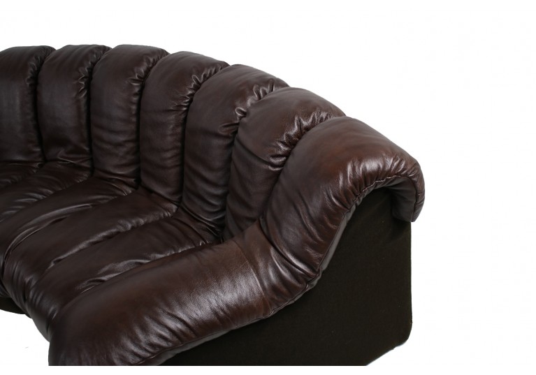 70er De Sede Sofa, Tatzelwurm, Non Stop Sofa, Ueli Berger, Schweiz, Ledersofa, 60er
