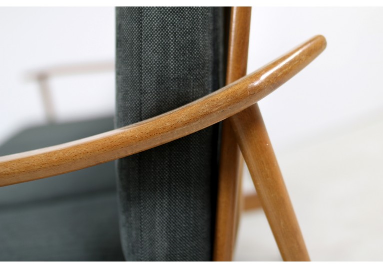 1950s Italian Mid Century Organic Lounge Sofa Beechwood