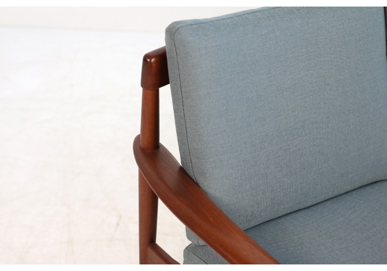 50er Sofa, Grete Jalk für Poul Jeppesen, Model PJ 56/3, Neubezug, 60er Jahre