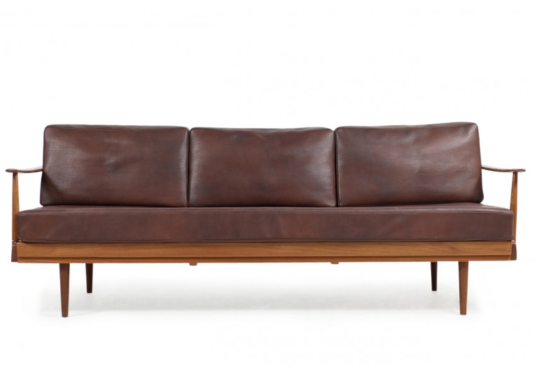 60er Teak Sessel, Knoll, Easy Chair, Lounge Chair, Knoll Antimott, Teak und Leder