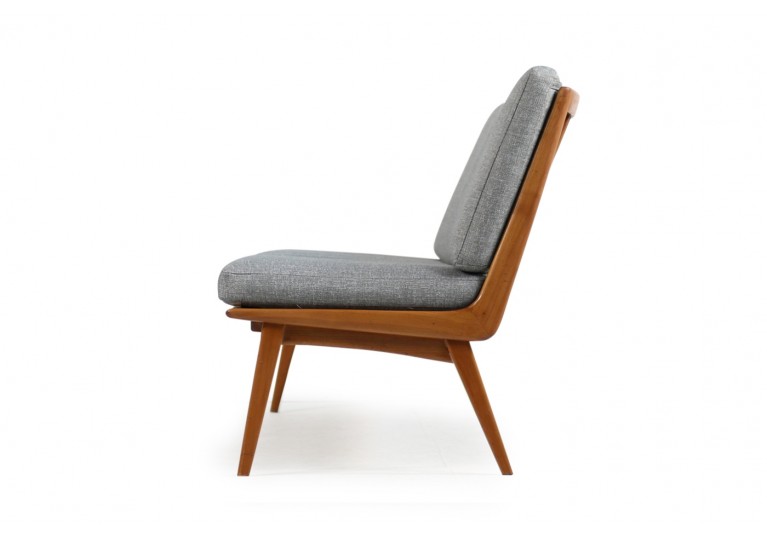 50er Boomerang Sofa ES Eugen Schmidt, Heinz Mitzlaff Kirschholz mid century modern