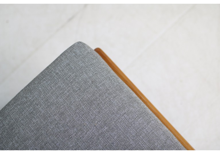50er Boomerang Sofa ES Eugen Schmidt, Heinz Mitzlaff Kirschholz mid century modern