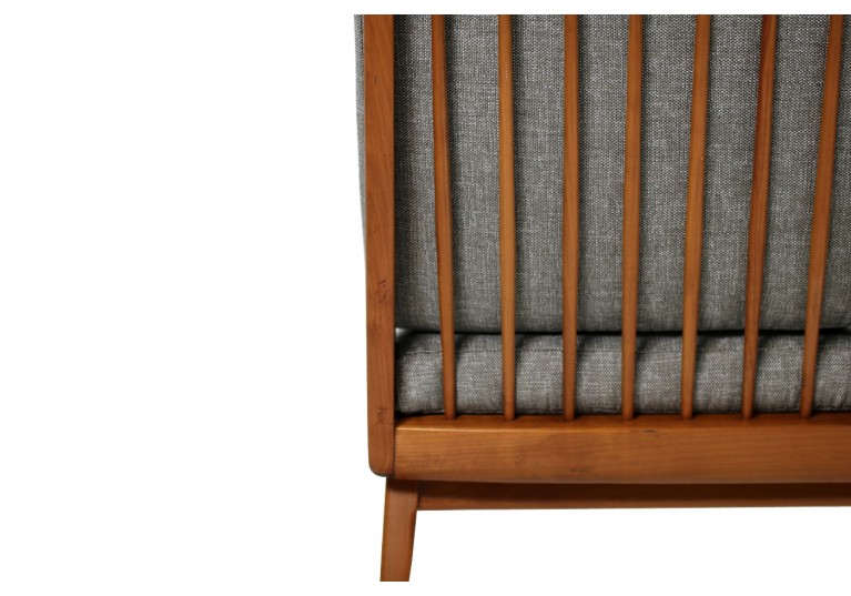 50er Boomerang Sofa ES Eugen Schmidt, Heinz Mitzlaff Kirschholz mid century modern
