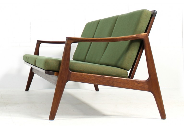 Beautiful 1960s Olive Teak Sofa Mid century Modern Design