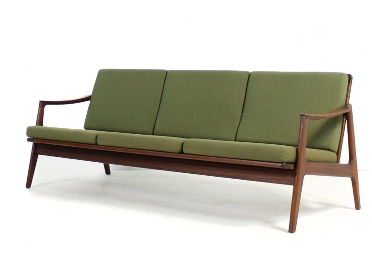 Beautiful 1960s Olive Teak Sofa Mid century Modern Design