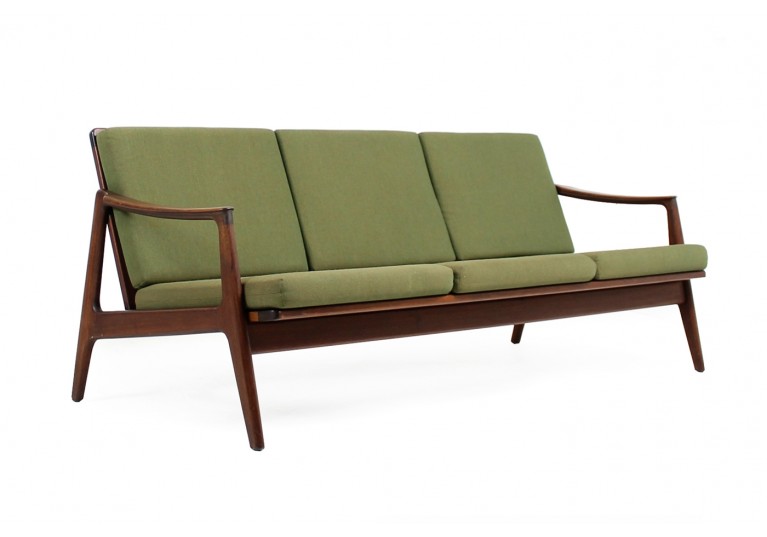 Beautiful 1960s Olive Teak Sofa Mid century Modern Design