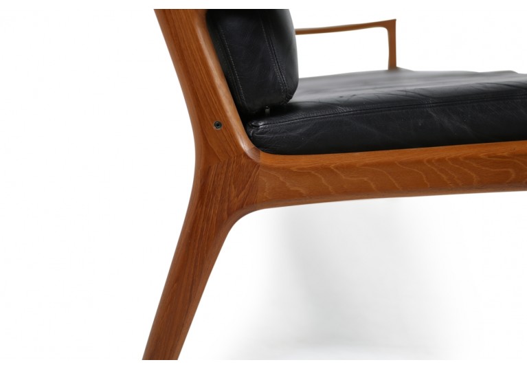 60er Jahre Sofa, Ole Wanscher, Teak & Leder, France & Son, danish modern