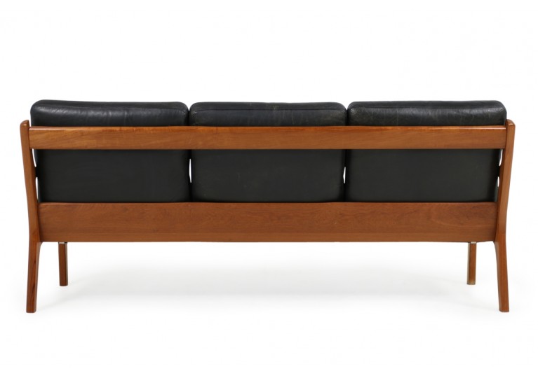 60er Jahre Sofa, Ole Wanscher, Teak & Leder, France & Son, danish modern