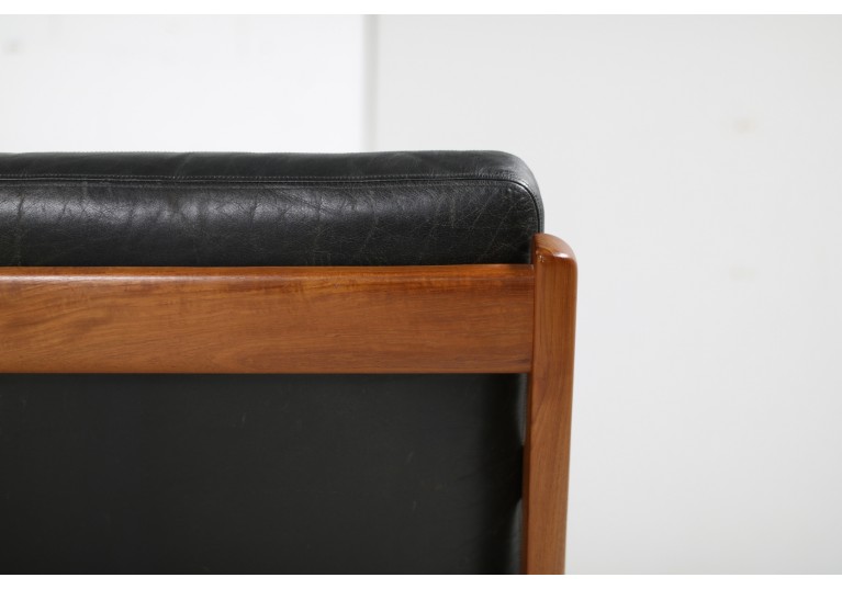 60er Jahre Sofa, Ole Wanscher, Teak & Leder, France & Son, danish modern