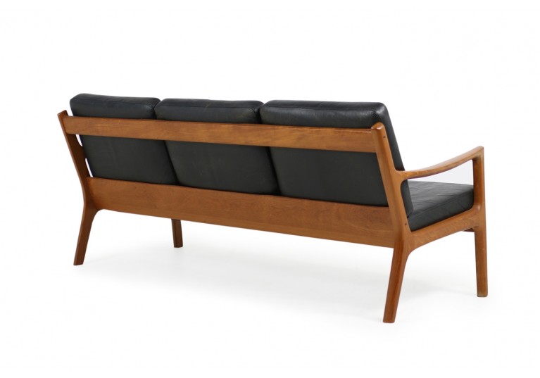 60er Jahre Sofa, Ole Wanscher, Teak & Leder, France & Son, danish modern