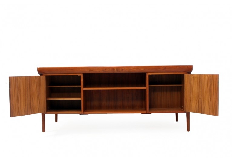 60er Teak Schreibtisch, Kofod Larsen, Denmark, 70er danish modern
