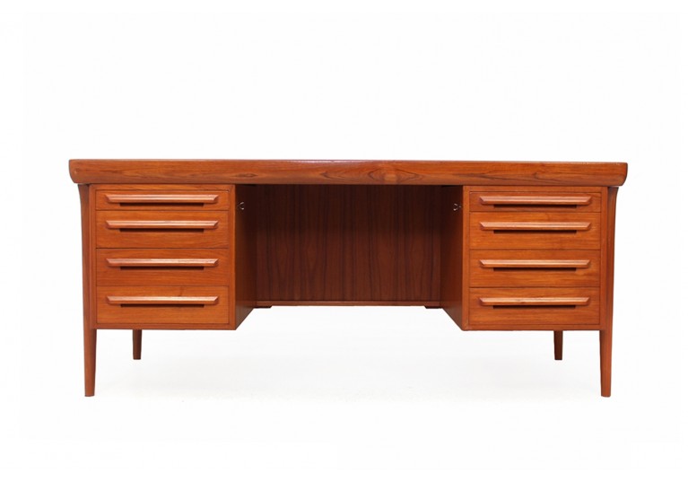 60er Teak Schreibtisch, Kofod Larsen, Denmark, 70er danish modern
