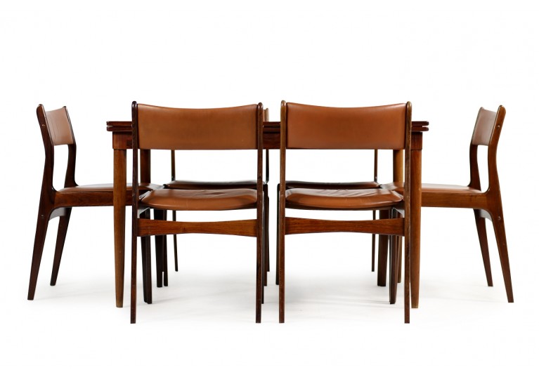 60er Tisch, Niels Möller Dining Table, Danish Modern Design, Palisander, Rosewood