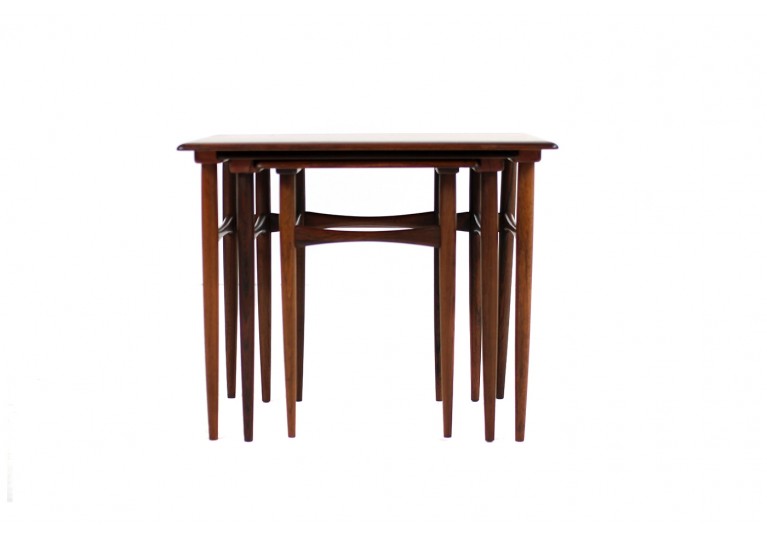 Set of 3 Danish Nesting Tables by Arne Hovmand Olsen Rosewood
