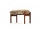 Beautiful 1960s Danish Teak Stool with Sheepskin Upholstery