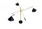 Adjustable Italian Triennale Floor Lamp, Brass & Marble, Stilnovo Style