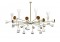 Large Italian Metal & Brass Supernova Chandelier 32 Lights Stilnovo Style
