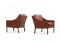 Pair of 1960s Borge Mogensen Lounge Chairs Mod. 2207 Fredericia DK