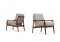 Pair of 1960s Danish Modern Teak Vintage Easy Chairs