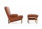 Exclusive 1960s Ib Kofod Larsen Lounge Chair 'Adam' Cognac Leather