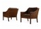 Pair of 1960s Borge Mogensen Mod. 2207 Vintage Lounge Chairs