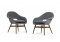 Beautiful Pair of 1960s Miroslav Navratil Chairs, New Upholstery