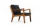 1960s Danish Modern Ole Wanscher Easy Chair Teak & Black Leather No. 3