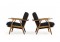 1950s Hans J. Wegner GE 240 Oak Cigar Easy Lounge Chairs & Ottoman