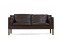 Brown 1960s Børge Mogensen Leather Sofa Model 2212 