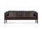 Brown 1960s Borge Mogensen Leather Sofa Mod. 2213