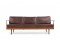 *SOLD* Rare 1960s Knoll Antimott Daybed, Teak & Leather Sofa