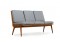 Hans Mitzlaff 1950s Boomerang Sofa for Eugen Schmidt, 1953 Cherrywood