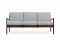 Ole Wanscher 1960s Mahogany 3-Seat Sofa Poul Jeppesen