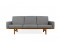1950s Hans J. Wegner Sofa GE 236-3 Oak & New Upholstery GETAMA