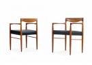 60er Stühle, H.W. Klein für Bramin Teak & Leder, armchairs