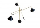 Stehlampe Metal & Messing, Marmor Sockel, Stilnovo Style, Triennale, 60er Style