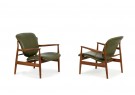 60er Teak Sessel, Finn Juhl 136 Easy Chairs, France & Son, Denmark, Lounge Chairs