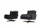 60er Sessel, Leder, Fredrik A. Kayser, Model 807 für Vatne Mobler