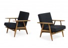 50er Sessel, Eiche, Hans Wegner Cigar Chairs, Danish Modern, Mod. GE 240