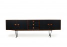 60er Teak Sideboard, Fristho, Metall & Messing, Mid Century Modern