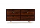 60er Kommode, Paliander, Rosewood, Chest of drawers, danish modern, brass, 1960s, 50er