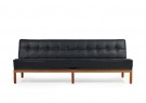 60er Sofa, Daybed, Johannes Spalt für Wittmann, Model Constanze, Teak und Leder
