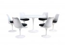60er Tulip Chairs, Tulip Table, Eero Saarinen für Knoll International, original, Neubezug
