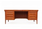 60er Teak Schreibtisch, Kofod Larsen, Denmark, 70er danish modern